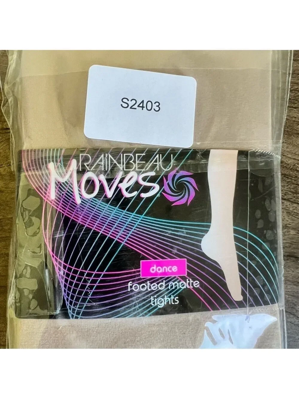 RainBeau Moves Dance Nude Footed Girls Matte Tights Size X/S (2 pairs) SKU#S2403